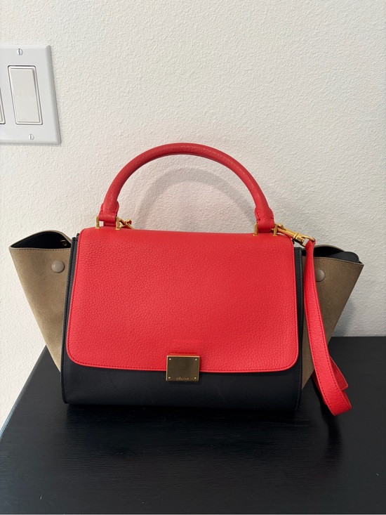 Celine Handbags - Celine Tricolor Trapeze Bag Leather